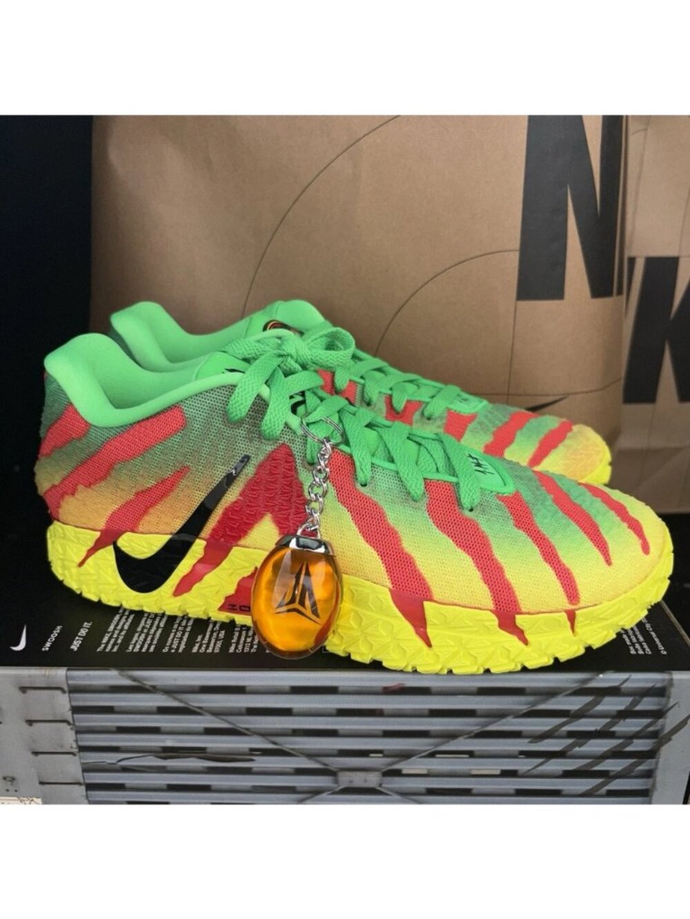 NEW Nike Ja 3 Explorer Jurassic Park Yellow Green Red IU7240-300 Size 8